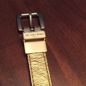 Michael Kors Gold Skinny Belt